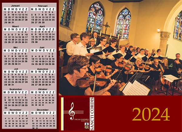 Kalender 2017 Vocaal Ensemble Sancti Cordis